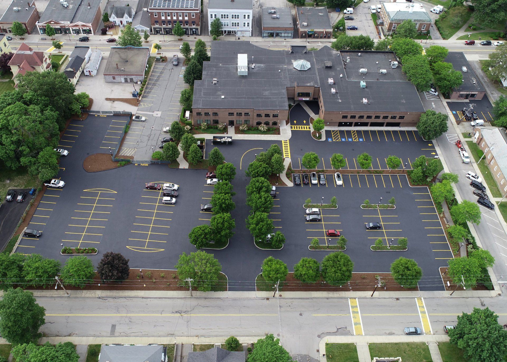 Parking Lot — Unibank Whitinsville Bird's Eye View in Worcester, MA