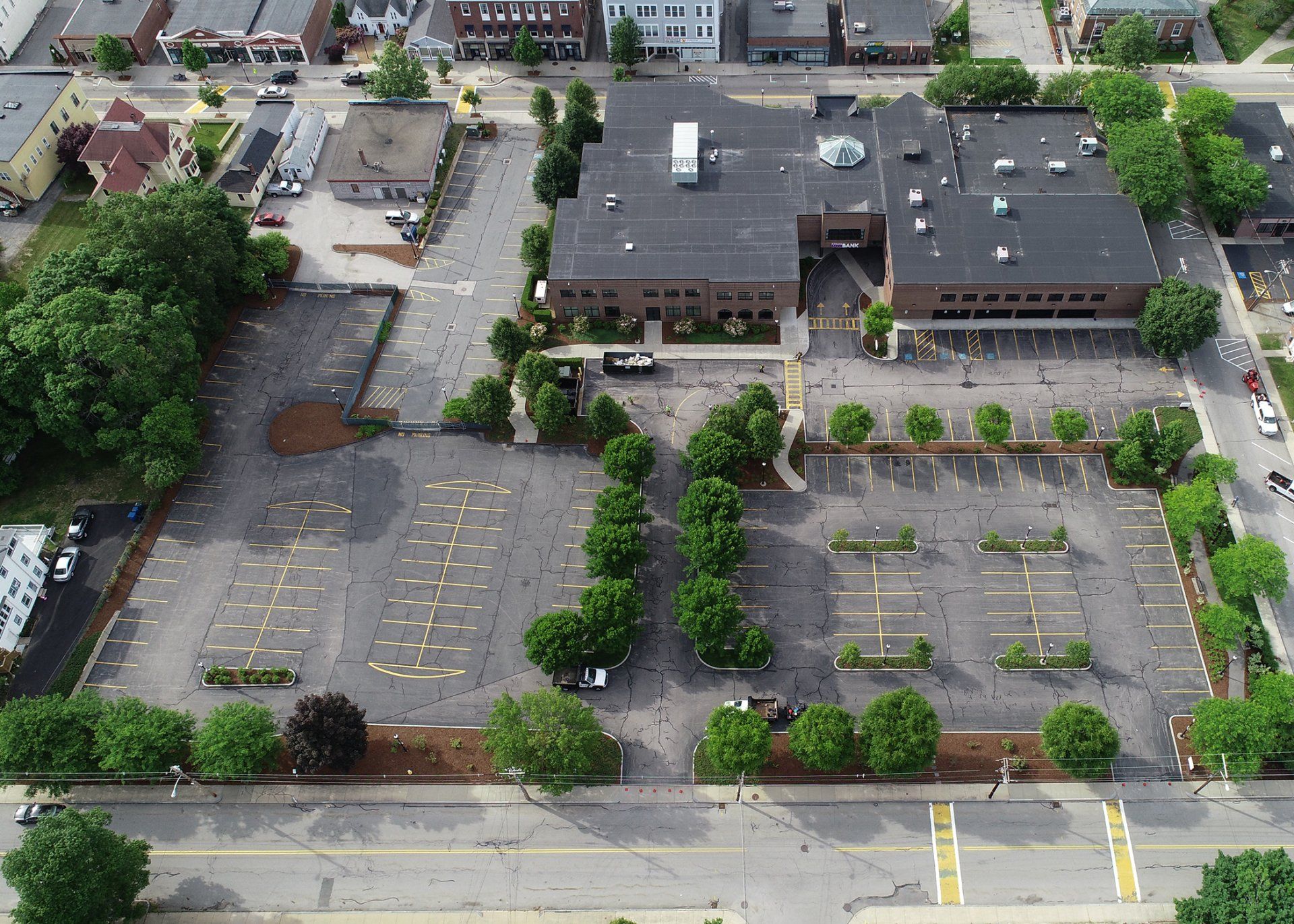 Parking Lot — Unibank Whitinsville Before Pic in Worcester, MA