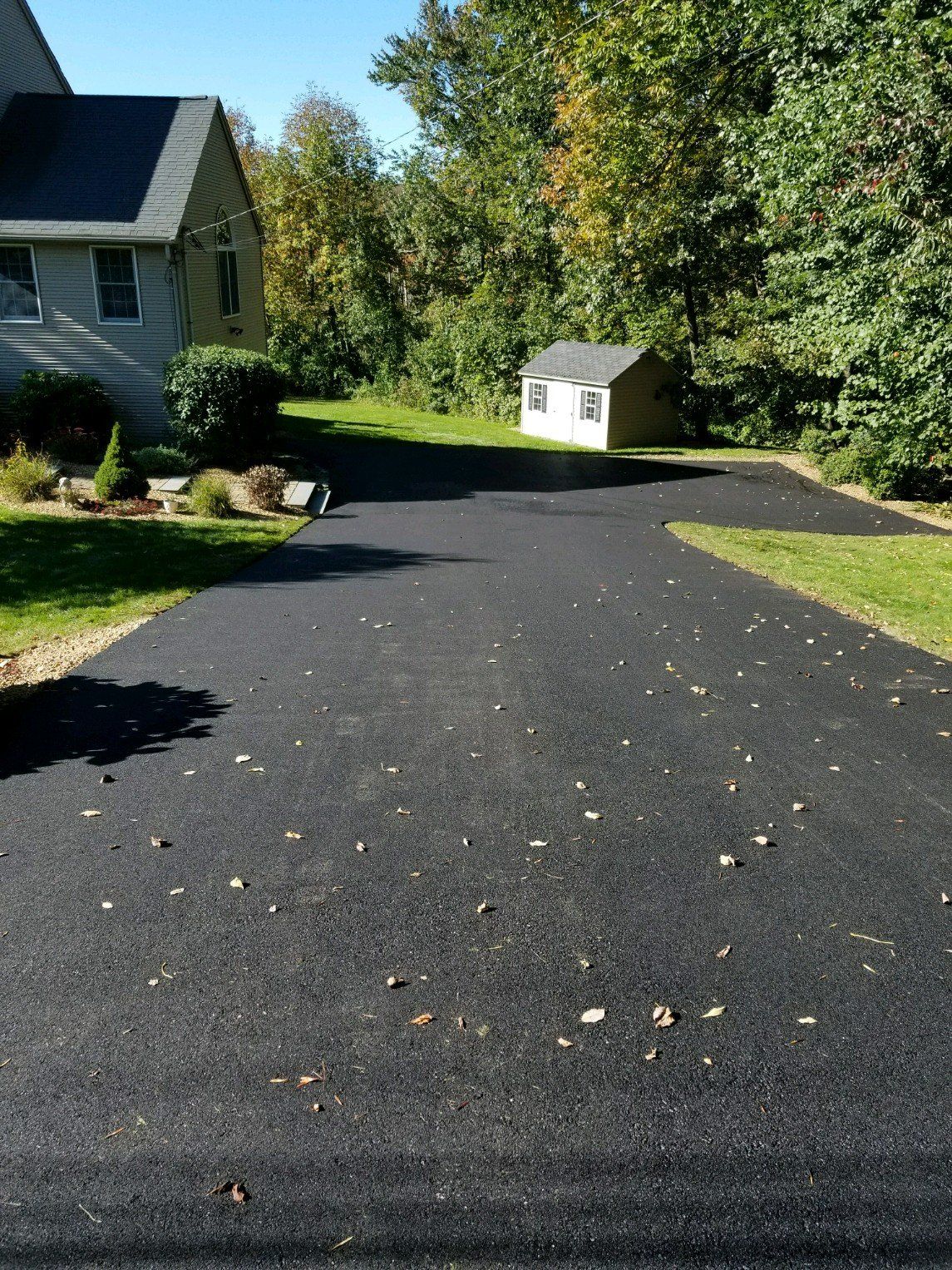 Repaired Driveway — Black pavement in Worcester, MA