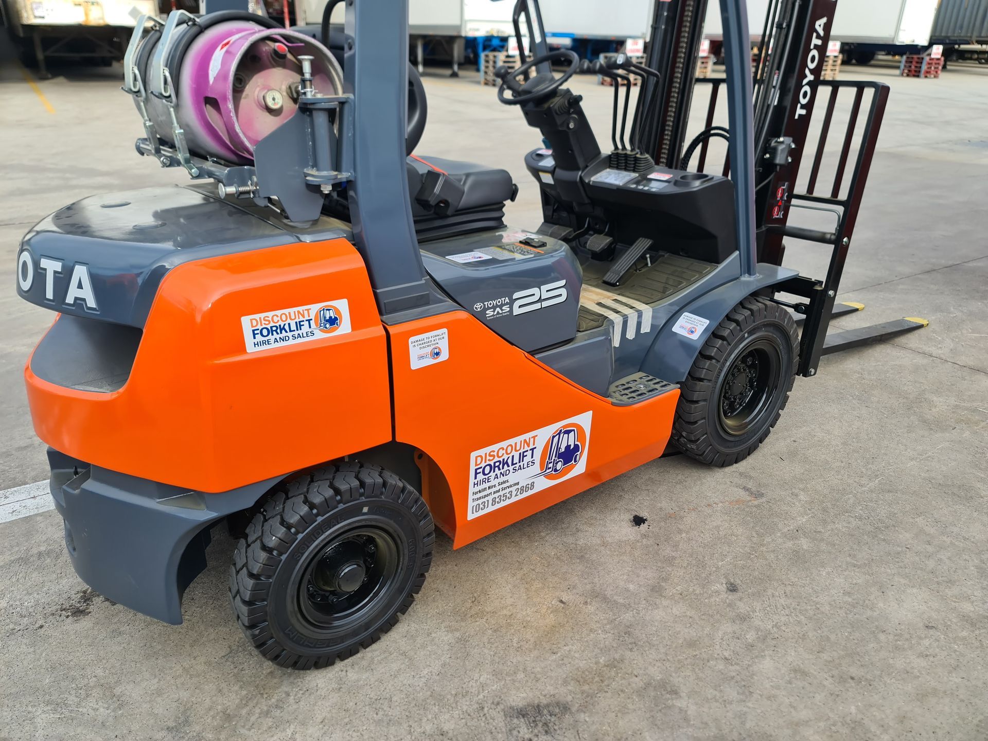 Forklift in the parking lot | Derrimut, VIC | Discount Forklifts
