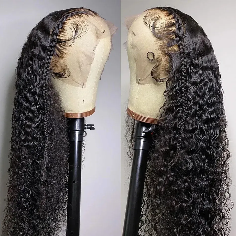 alt="Curly virgin hair wigs with defined curls and full volume"