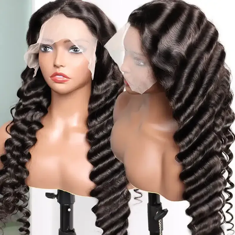 alt="13x4 Transparent HD Lace Frontal made with Raw Indian Hair for a natural hairline and seamless blend"