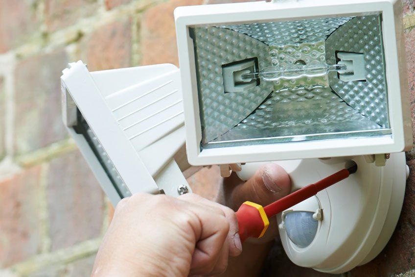 Security lighting installation