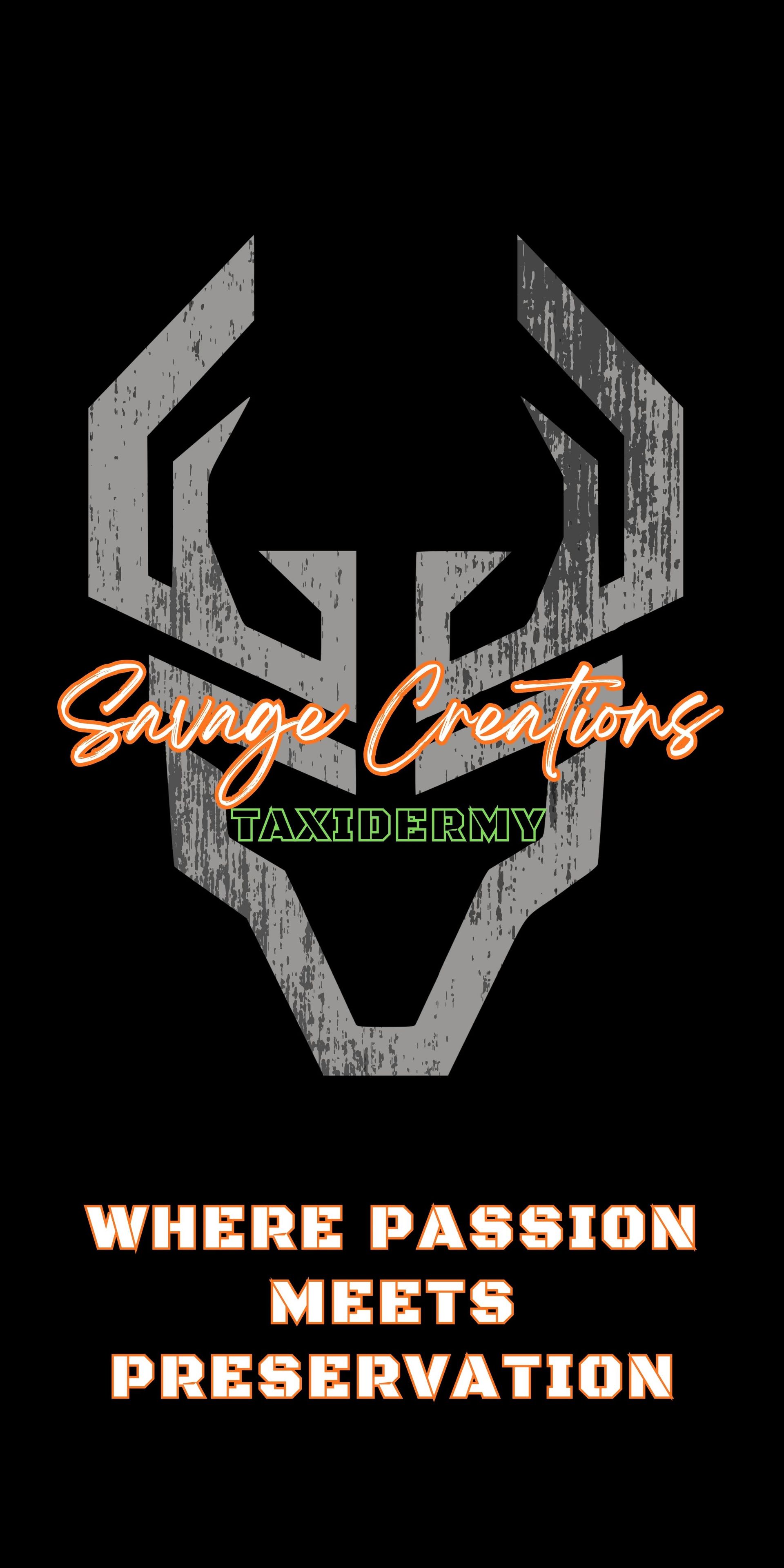 Green angled lines above white text.