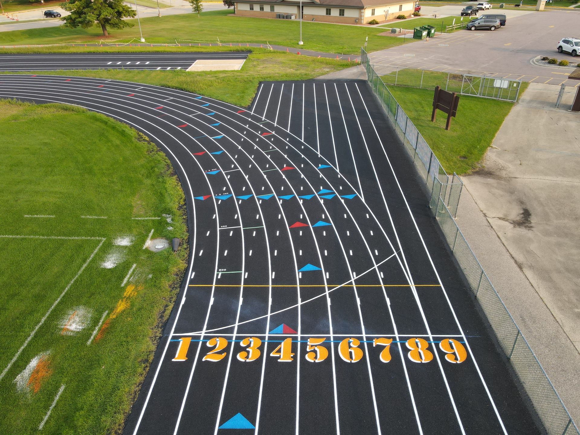 Running Track Striping | JB Surfaces