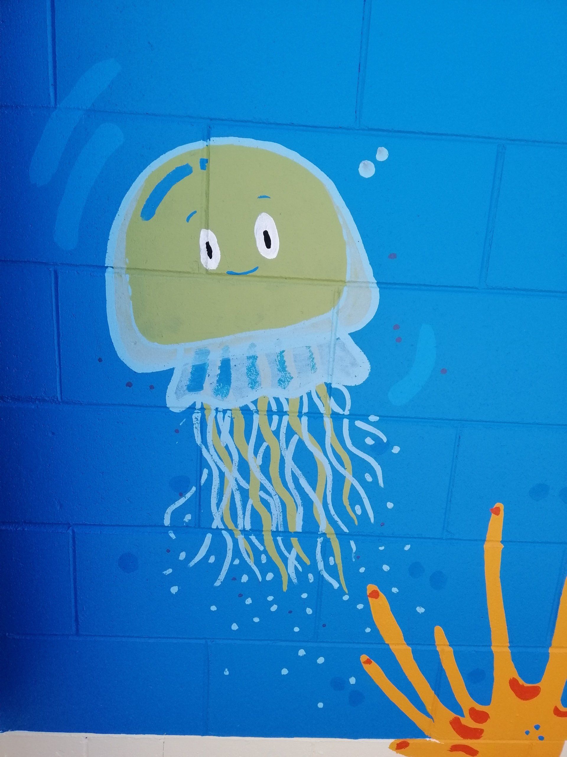 murals by margot.nz, atwork, custom, Illustration, sketching, design, commercial, business, corporate, product design, labels, graphics, drawn, hand, pencil, pen, black and white, buildings, people, lovel,m community,  murals, margot.nz, nz, margot, margotkorhonen, margot korhonen, hanmer springs, water, swimming, kids, fun, underwater, fish, reflection, tourism, holidays, fun