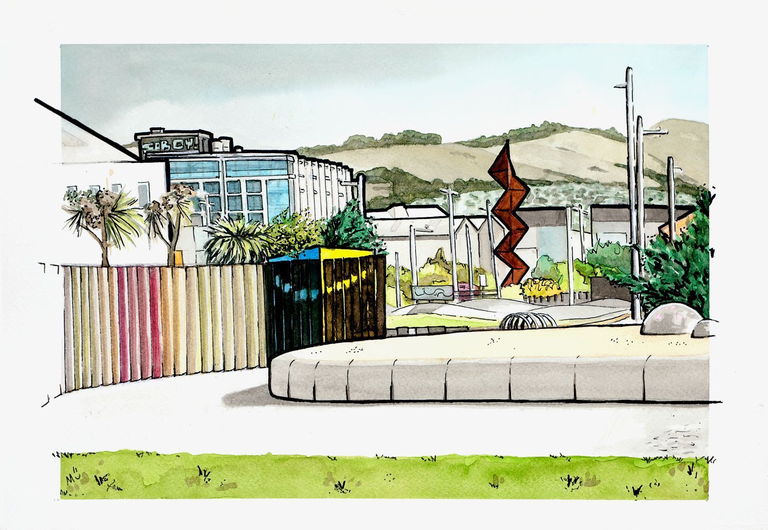 PRINT - Margaret Mahey to Port Hills