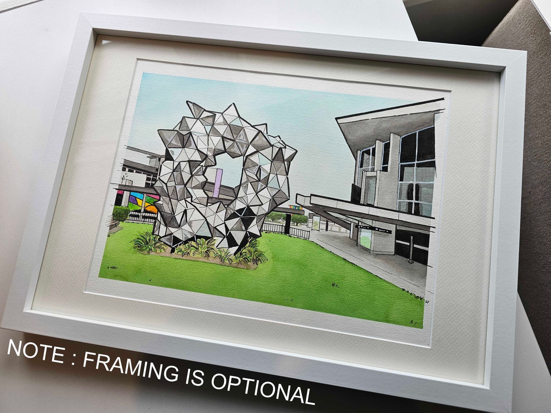 PRINT - Christchurch Airport + Sculpture