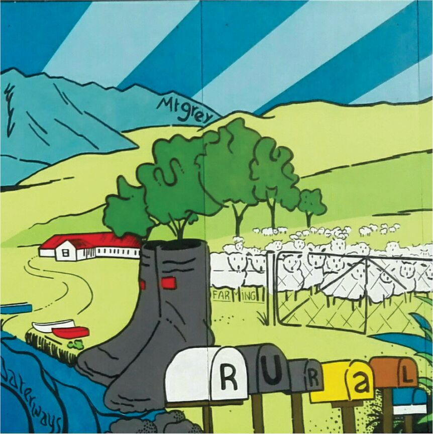 Mural, art, nz, artist, canterbury, graffitti, urban, artist, colour, linework, community, business, bespoke, artwork, commission, love, project,community, history, people, love, job, buildings, country, farming, frog, rock, mountains, jandals, thongs, slide, vineyard, sheep, farm, flax, fishing, sunshine, mt grey, braided river, murals by margot.nz, atwork, custom, Illustration, sketching, design, commercial, business, corporate, product design, labels, graphics, drawn, hand, pencil, pen, black and white, buildings, people, lovel,m community,  murals, margot.nz, nz, margot, margotkorhonen, margot korhonen