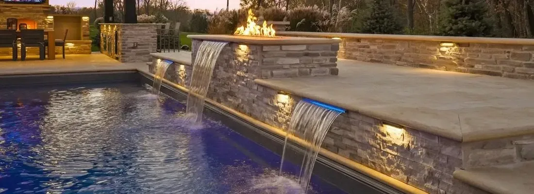 Pool Waterfall Installation