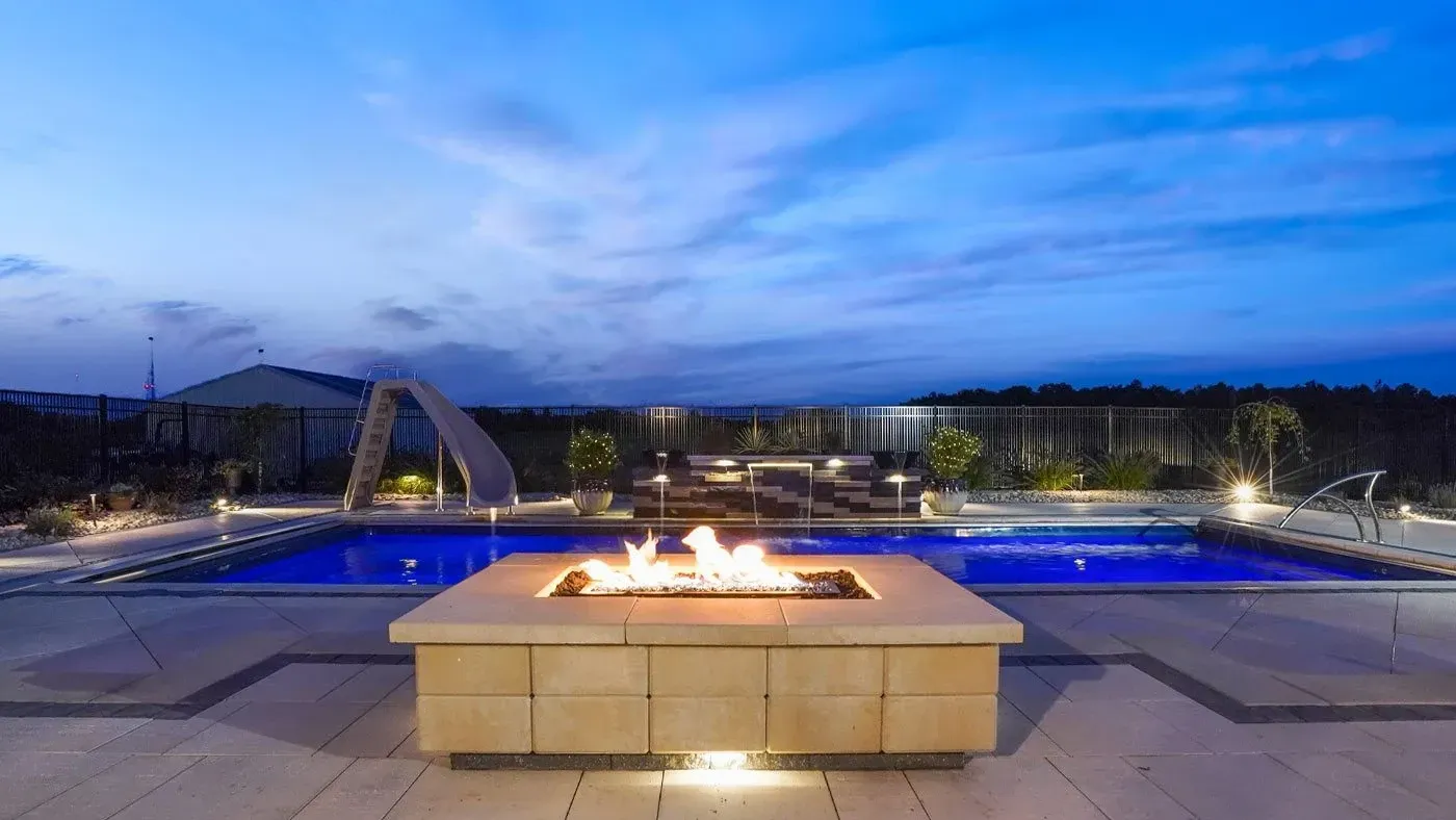 Fire Pit and Swimming Pool