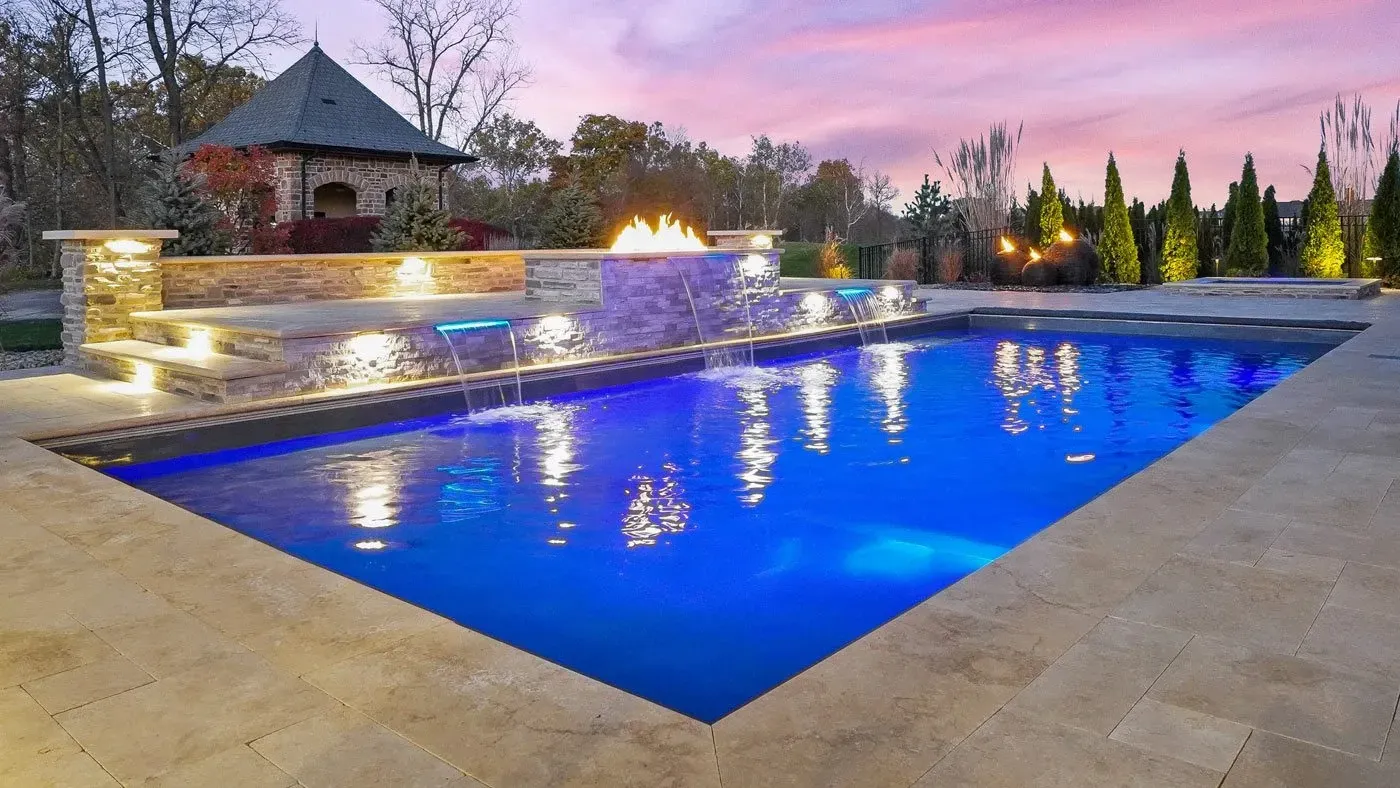 Swimming Pool with Water Fountain