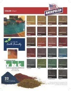 Color chart for Ameripolish