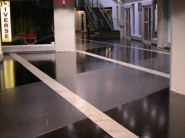 Stained concrete flooring
