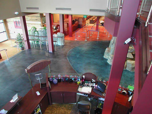 Decorative stained concrete floors