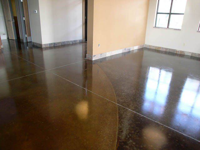 Polished concrete floor