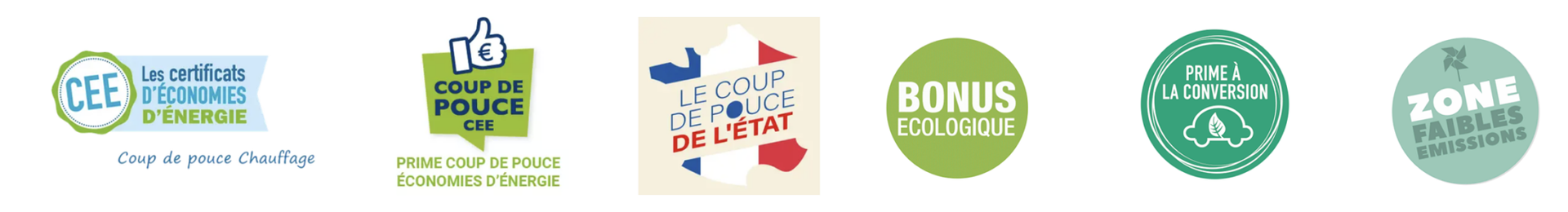 Logos de différentes marques alignés.