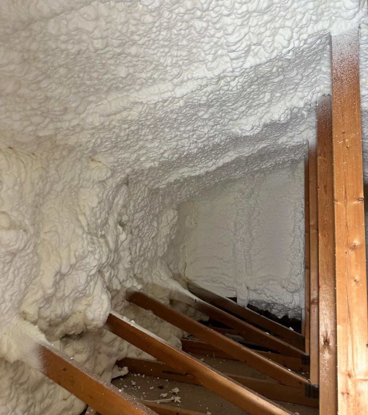 Foam Spraying of an attic in Tolleson, Arizona.