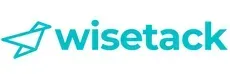 The logo for wise tack is blue and has a star in the middle.