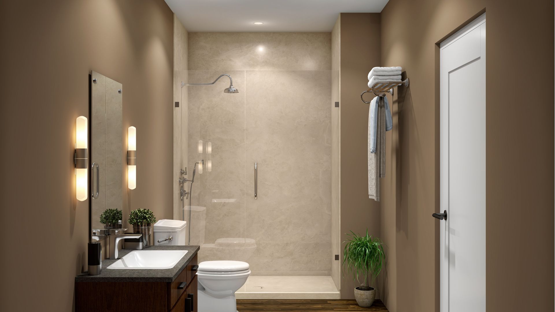Small bathroom with shower