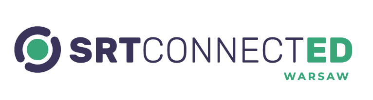 Logo: SRT Connected in dark blue and green, "Warsaw" below in light gray.