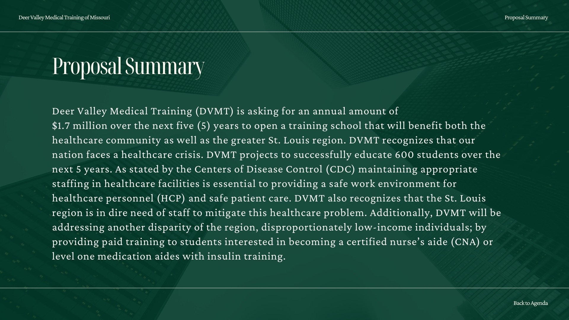 Medical Training Slide 03 in Missouri