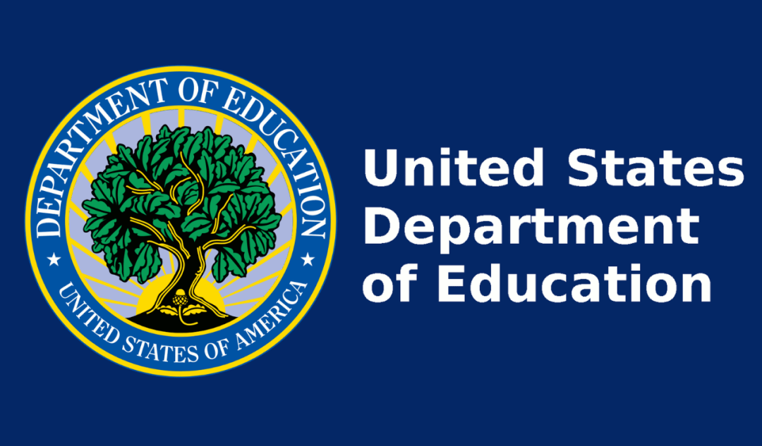 The logo for the united states department of education