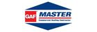 The logo for gaf master is a commercial roofing contractor.