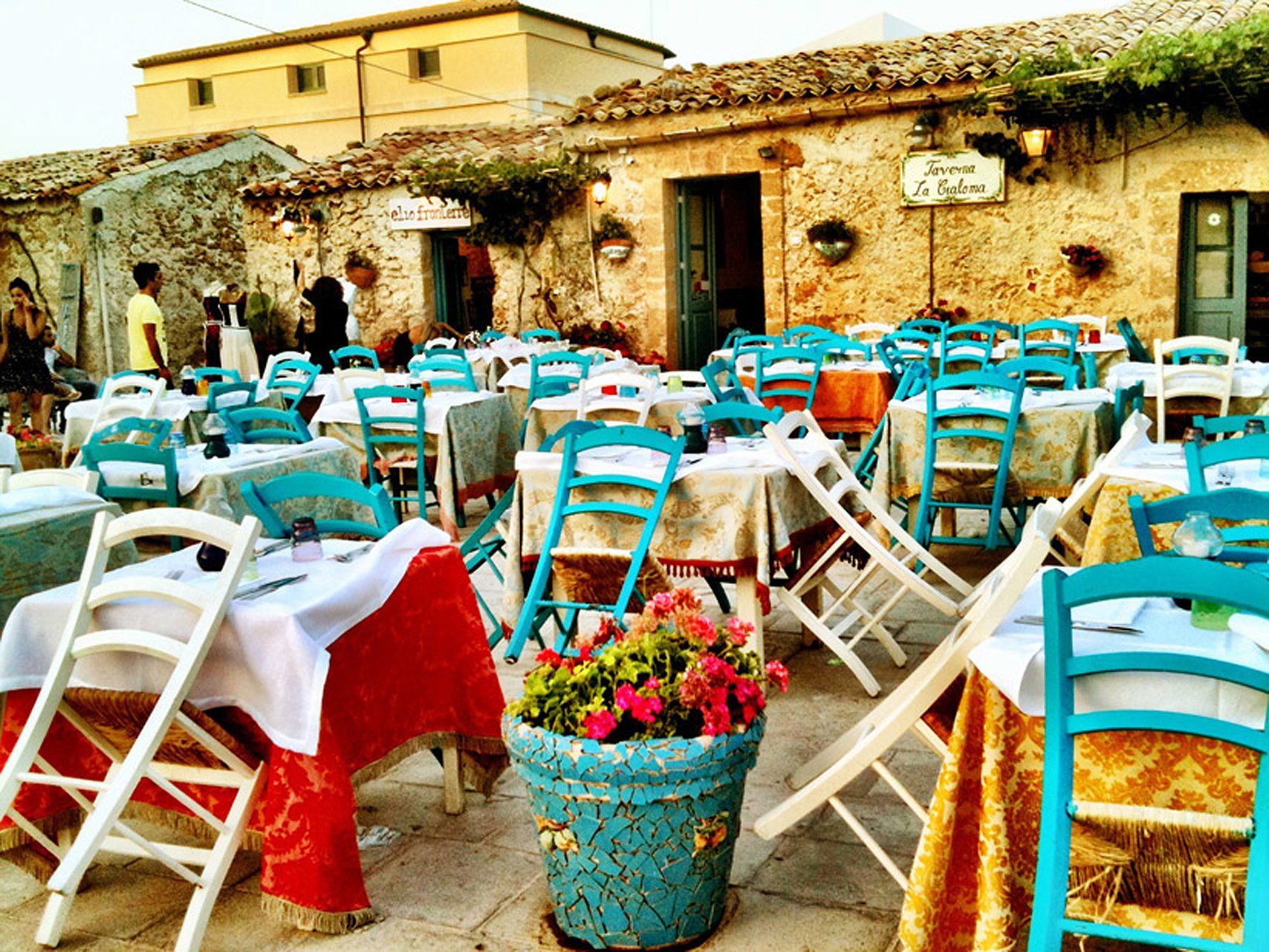 tavolate ristorante colorate