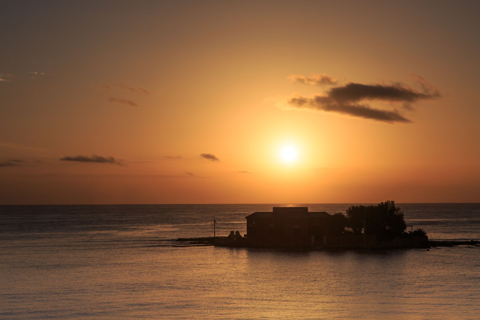 Sunset on the sea