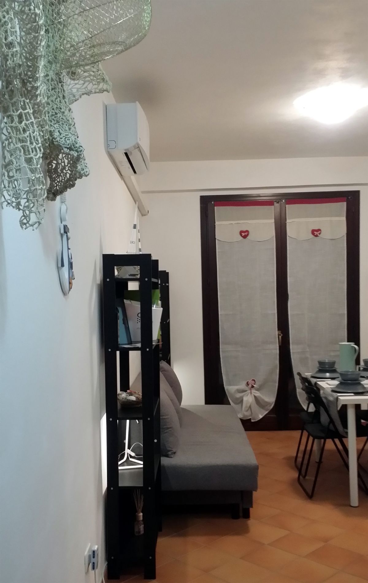 Living room and kitchen area