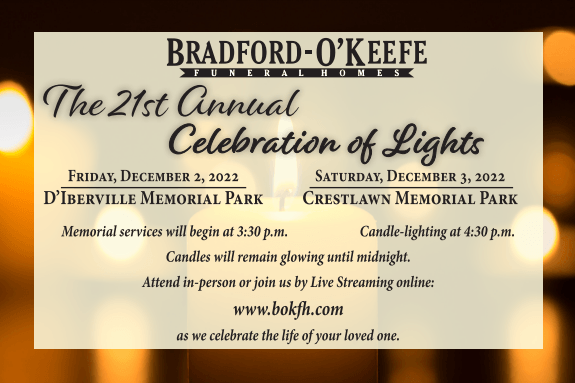 SPECIAL EVENTS & ANNOUNCEMENTS | Bradford-O'Keefe Funeral Home