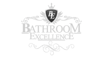 A black and white logo for bathroom excellence