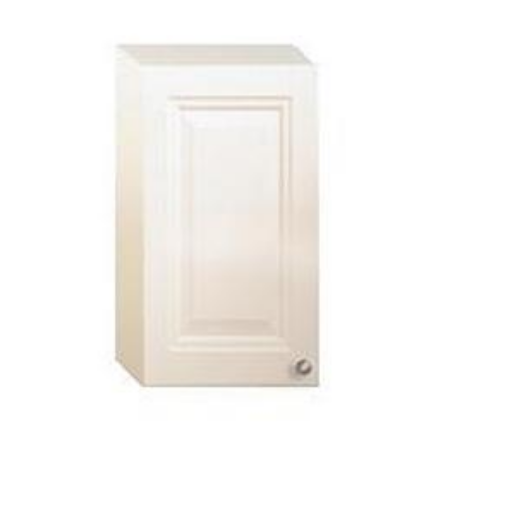 A white cabinet with a door on a white background.