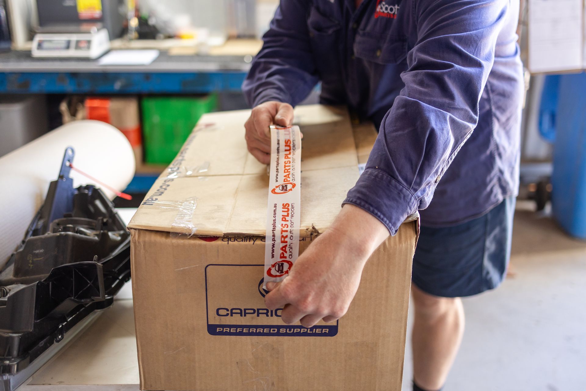 Packaging up parts from  Scott 's Parts Plus — Scott's 4WD Parts Plus In Dubbo, NSW