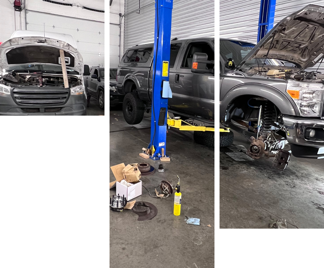 Cars in a garage being worked on | Mike's Garage CC