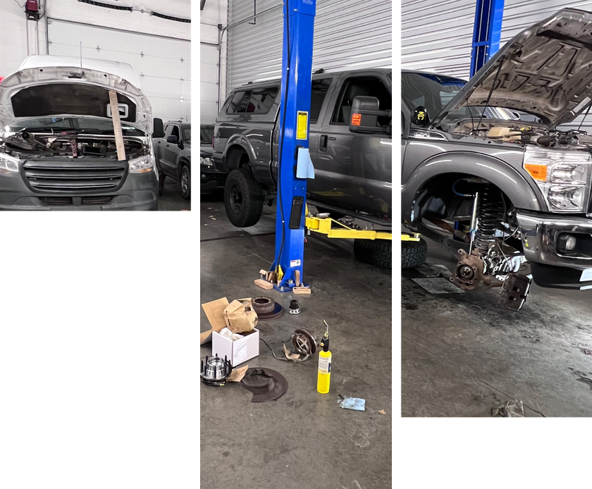 Cars in a garage being worked on | Mike's Garage CC