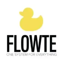The logo for flowte is a yellow rubber duck.