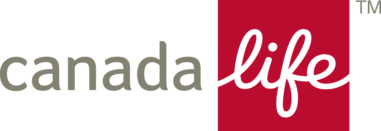 Canada Life logo with gray “canada” text and white “life” on a red square