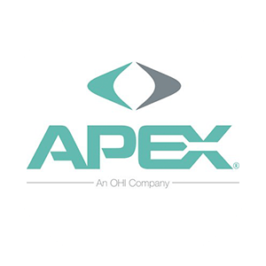 A logo for apex , an oil company.