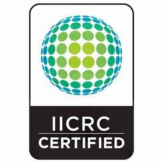 IICRC Certified logo with a globe of green and blue dots.