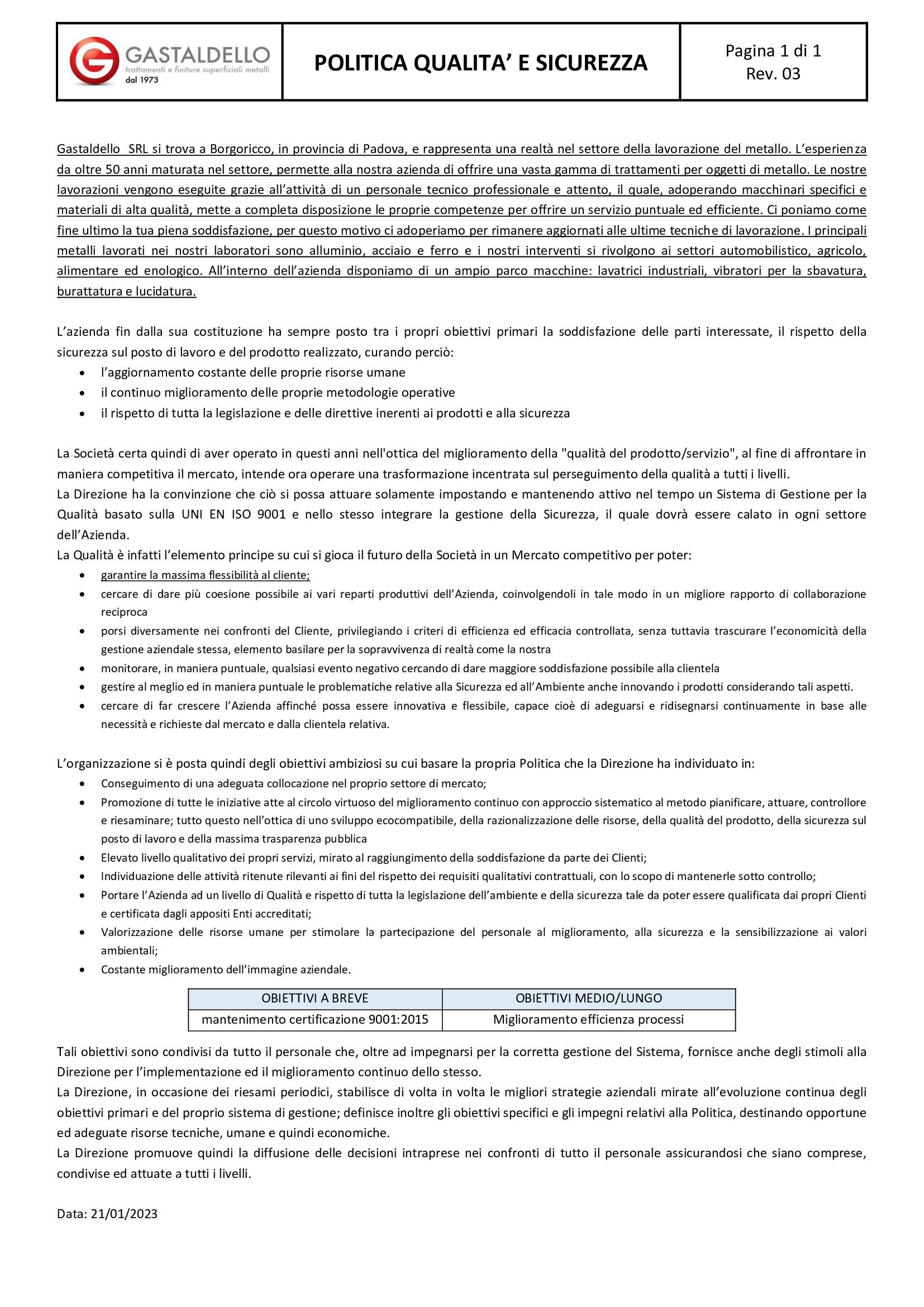 gastaldello certificazione n4
