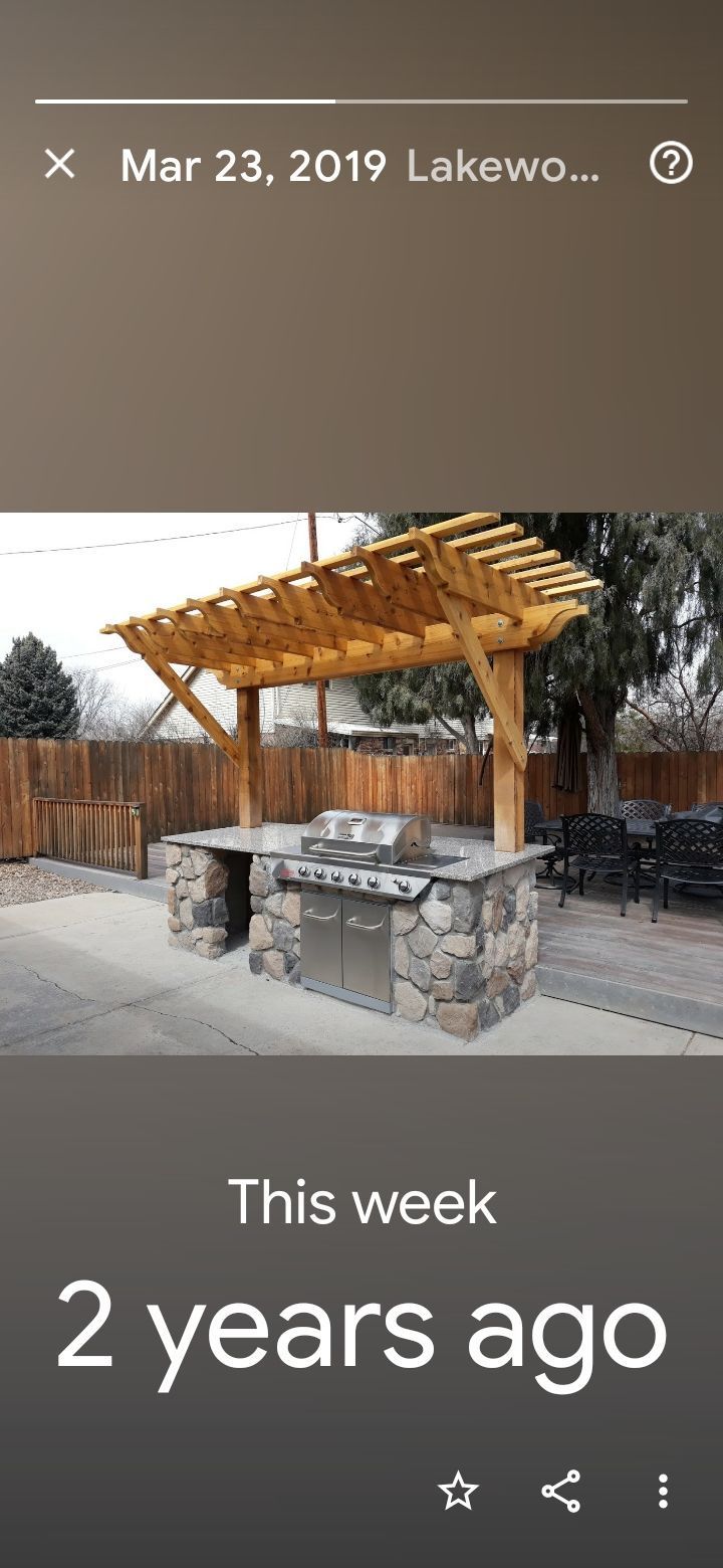 A picture of a pergola that was taken 2 years ago