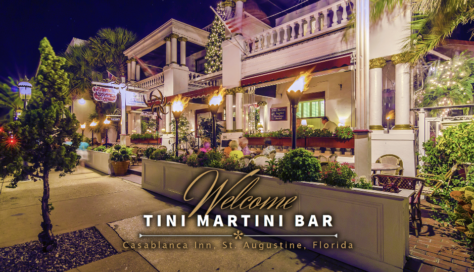 The tini martini bar is located in st. augustine florida