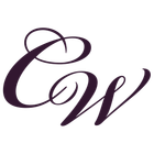 The letter w is in a fancy font on a white background.
