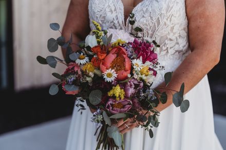 Summer colorful bridal bouquet