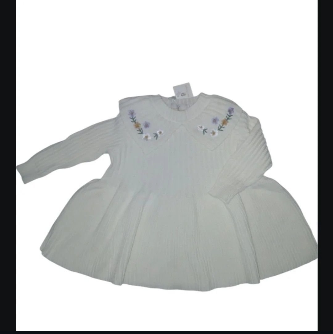 Embroidery long sleeve dress