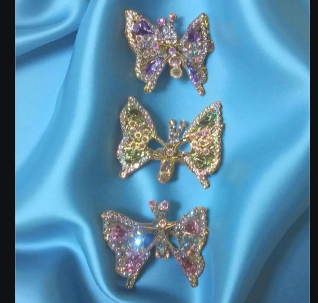 Butterfly colorful hair clips