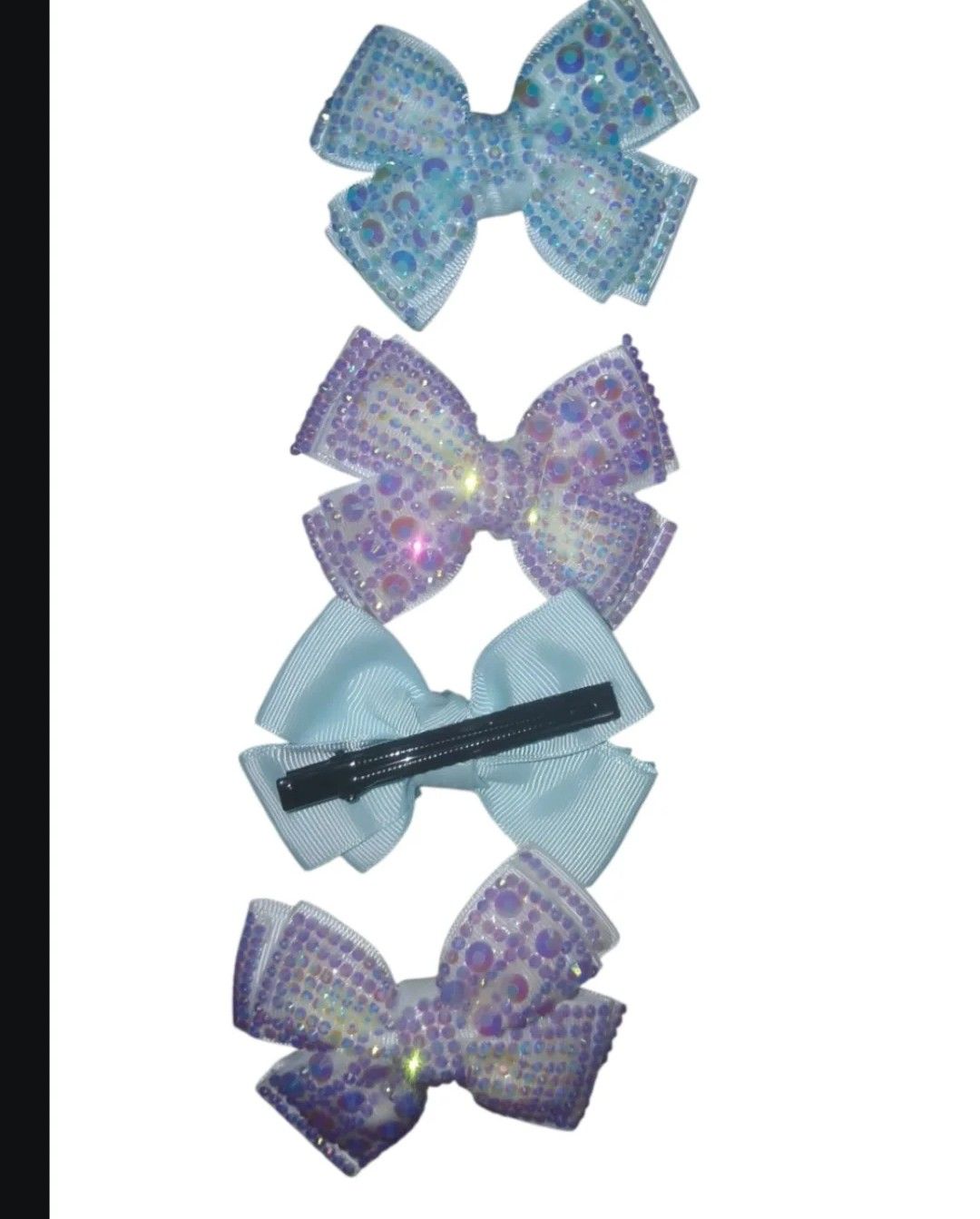 Sequins bow hair clip