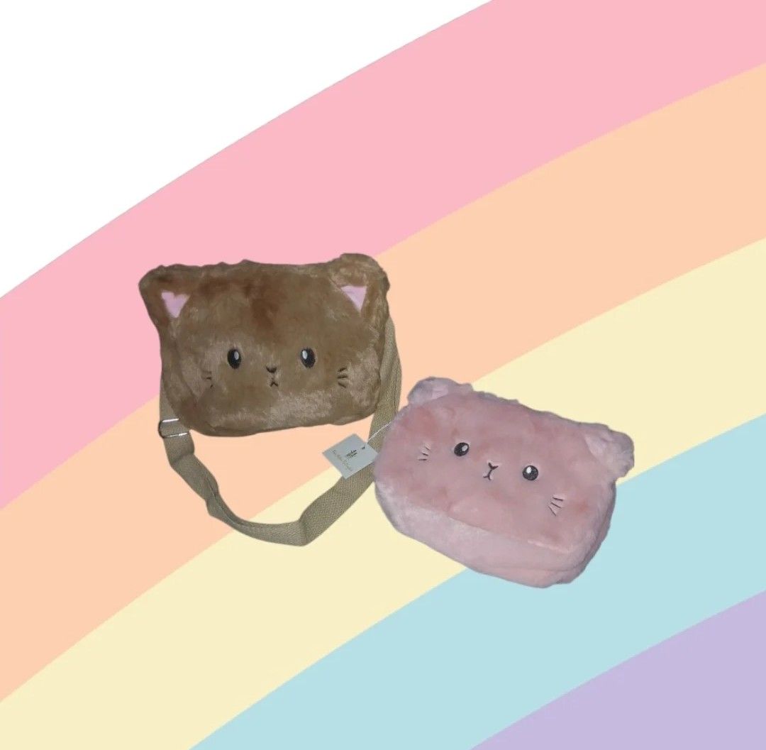 kitten plush crossbody bag